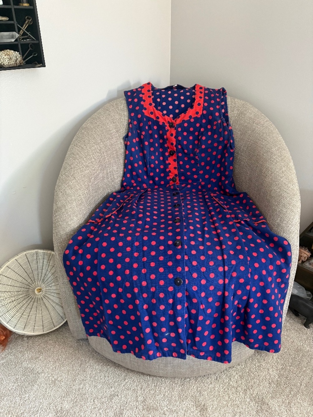 Vintage 40’s/50’s Polka Dot Dress~